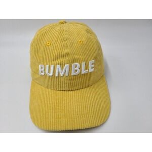 Bumble Social Dating App Corduroy Strapback Adjustable Hat Cap Men Women Yellow